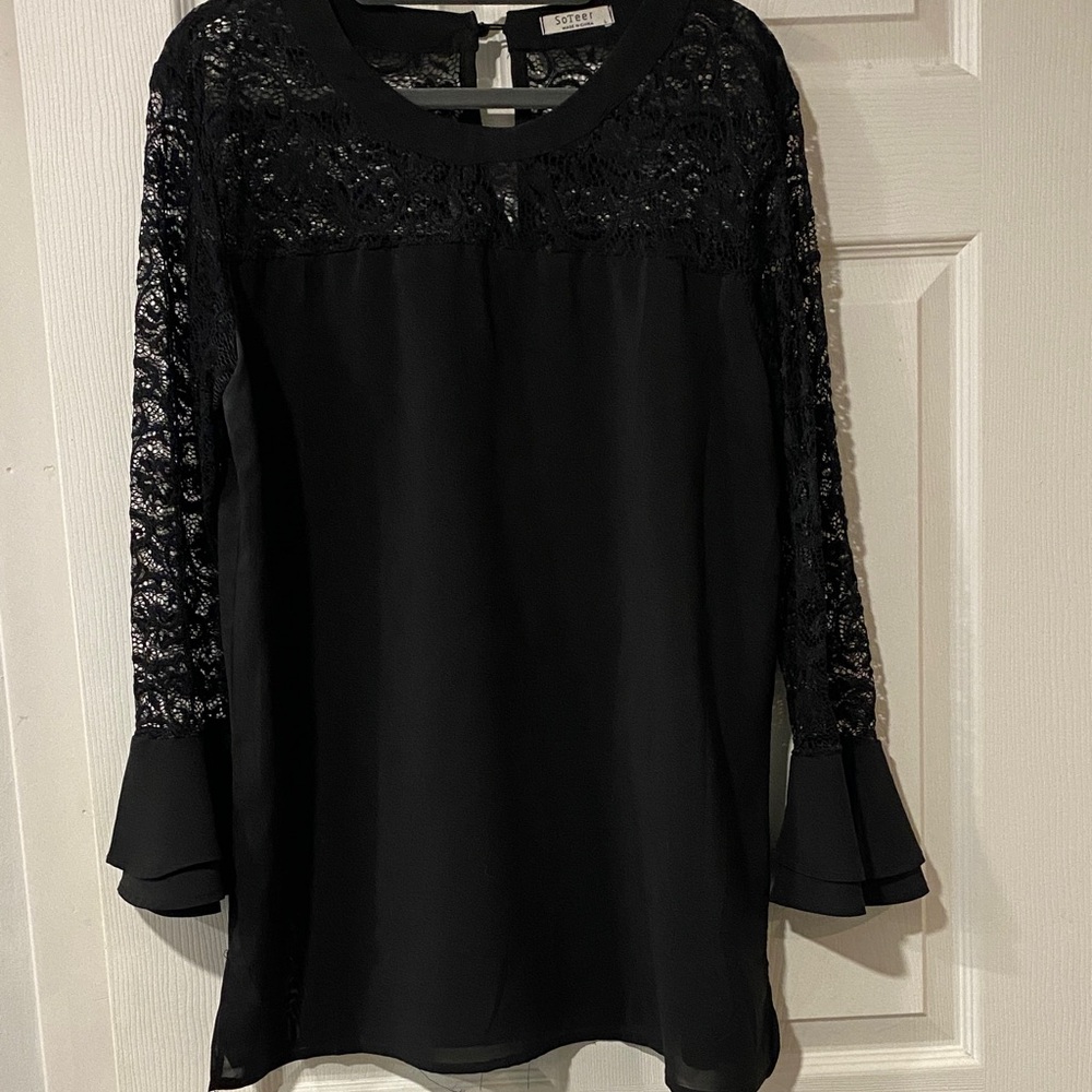 Soteer Black Lace Blouse